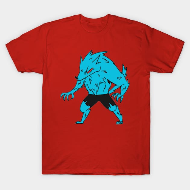 Blue wolfman T-Shirt by Mr hicham